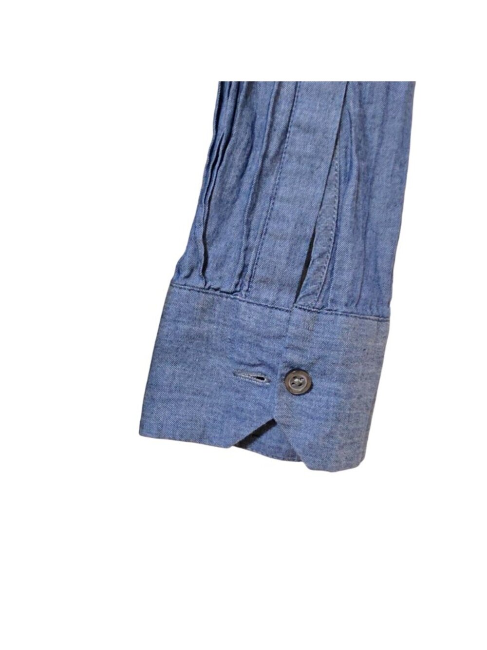 Ann Taylor Blue Chambray Button Down Shirt Long Sleeve Women’s Size S - Picture 5 of 5